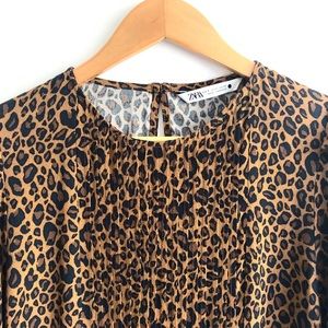 Zara Animal Print Blouse